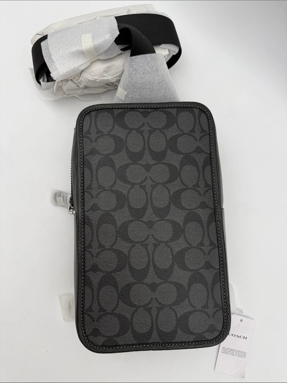Coach Sullivan Pack In Signature Canvas Gunmetal/Charcoal/Black